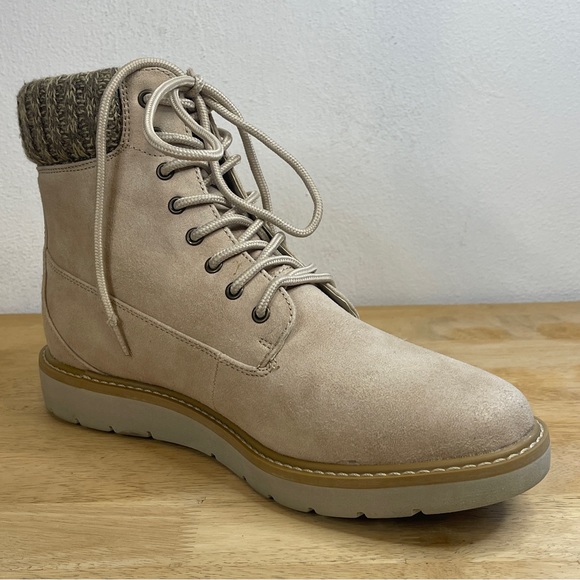 Cliffs by White Mountain Malini Sand Knit Ankle Suede Booties Boots Size 9 - Picture 1 of 13